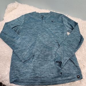 Mens Long Sleeve Hurley Henley Shirt